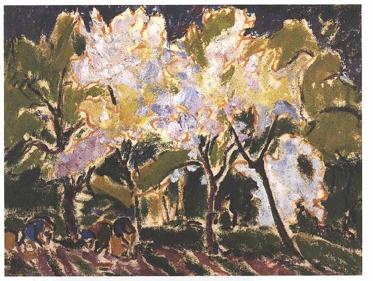 Ernst Ludwig Kirchner Landscape in the spring oil painting picture